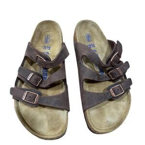 Birkenstock Florida Sandal Soft Footbed Oiled Habana Brown 37 / 6 Multi Strap